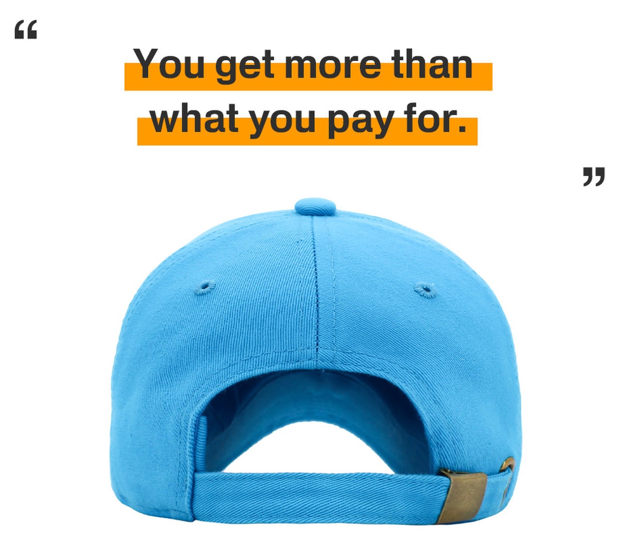 Aqua Blue Low Profile Baseball Cap Back View